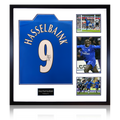Jimmy Floyd Hasselbaink Signed Chelsea Shirt Elite Frame