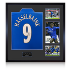 Jimmy Floyd Hasselbaink Signed Chelsea Shirt Elite Frame