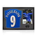 Jimmy Floyd Hasselbaink Signed Chelsea Shirt Classic Frame