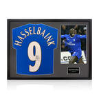 Jimmy Floyd Hasselbaink Signed Chelsea Shirt Classic Frame