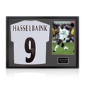 Jimmy Floyd Hasselbaink Signed Leeds United Shirt Classic Frame