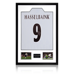 Jimmy Floyd Hasselbaink Signed Leeds United Shirt Premium Frame