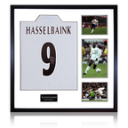 Jimmy Floyd Hasselbaink Signed Leeds United Shirt Elite Frame