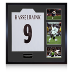 Jimmy Floyd Hasselbaink Signed Leeds United Shirt Elite Frame