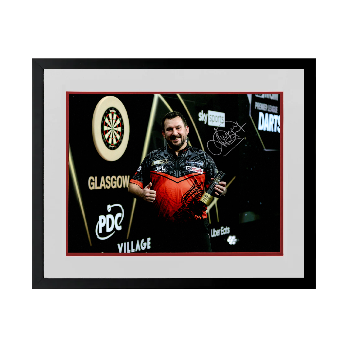 Jonny Clayton Signed 16x12 Image Deluxe Mount Frame #2