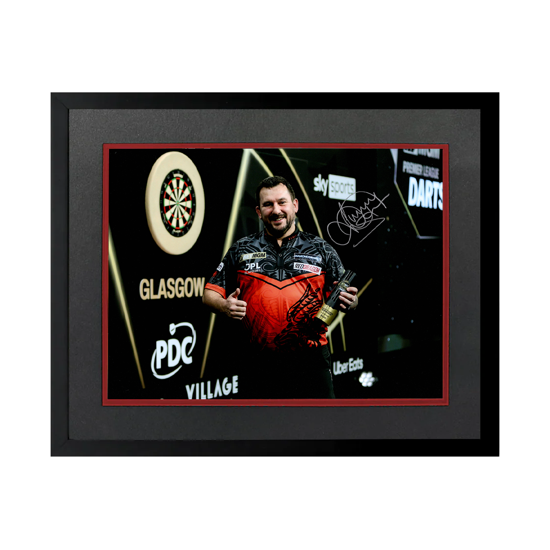 Jonny Clayton Signed 16x12 Image Deluxe Mount Frame #2