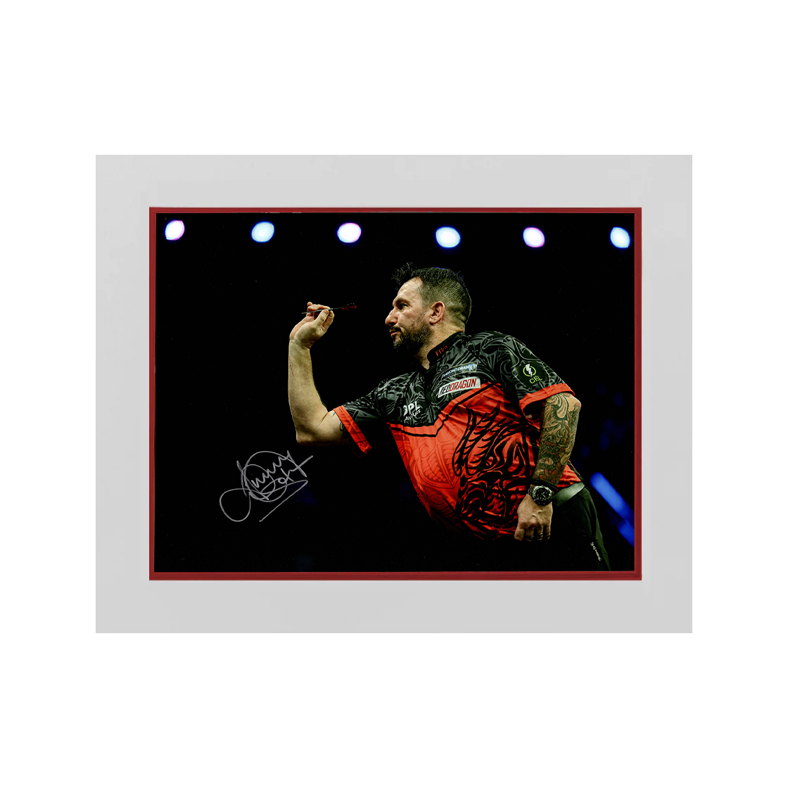 Jonny Clayton Signed 16x12 Image Deluxe Mount #3