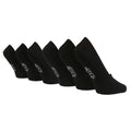 6 Pair Pack Ladies Bamboo Low Cut Invisible Socks With Anti-Slip Heel Grips