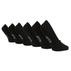 6 Pair Pack Ladies Bamboo Low Cut Invisible Socks With Anti-Slip Heel Grips