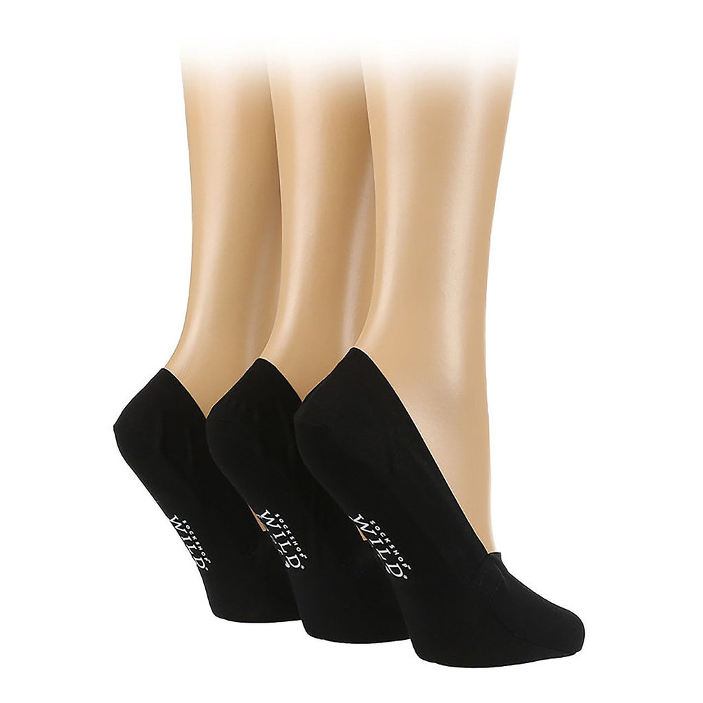 6 Pair Pack Ladies Bamboo Low Cut Invisible Socks With Anti-Slip Heel Grips
