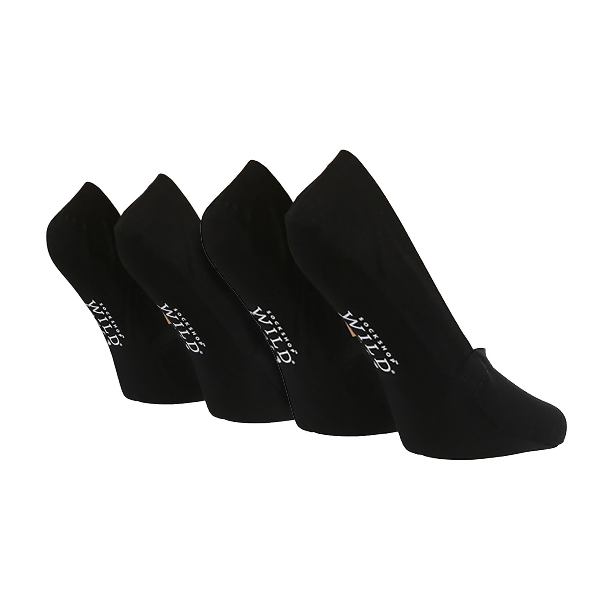 4 Pack Ladies Bamboo No Show Socks: Invisible Socks with Silicone Heel Grip
