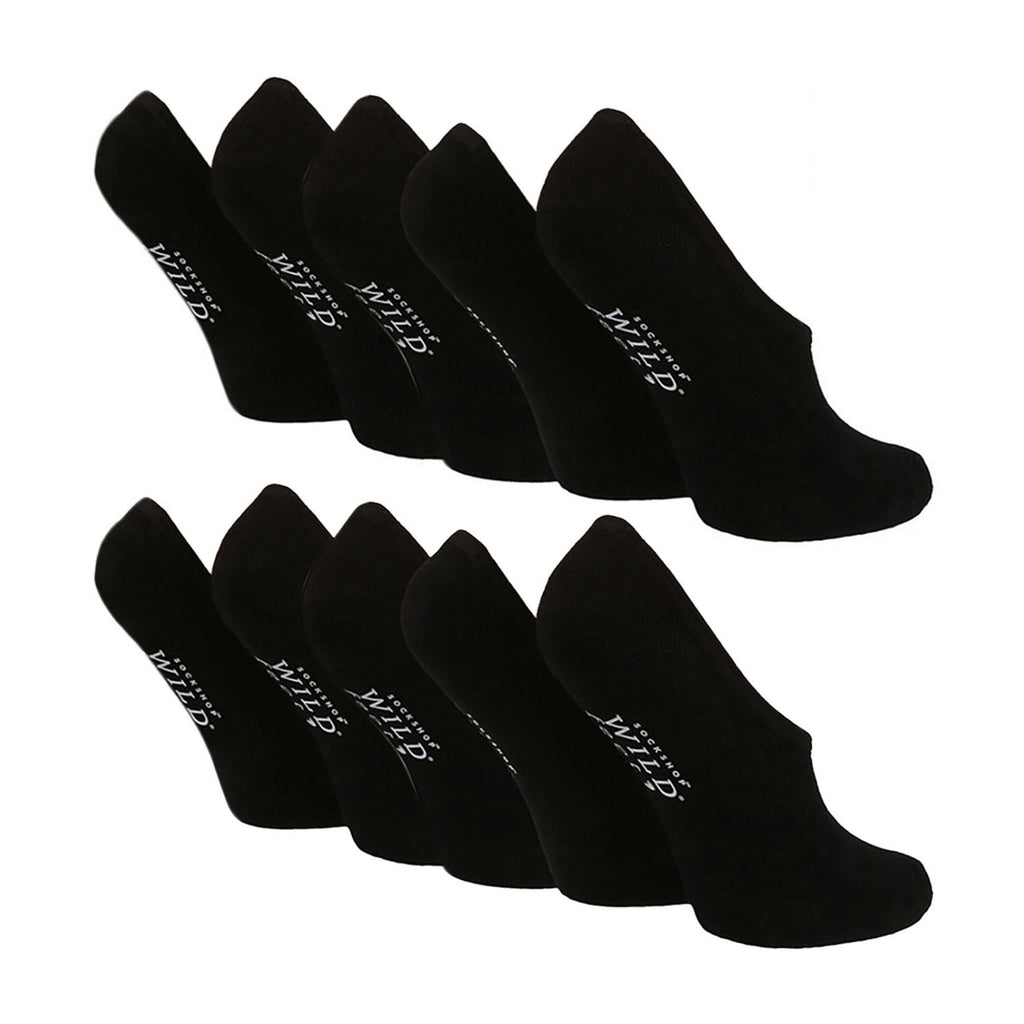 10 Pairs Ladies Bamboo No Show Socks | Invisible Socks Silicone Heel Grip