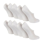 10 Pairs Ladies Bamboo No Show Socks | Invisible Socks Silicone Heel Grip