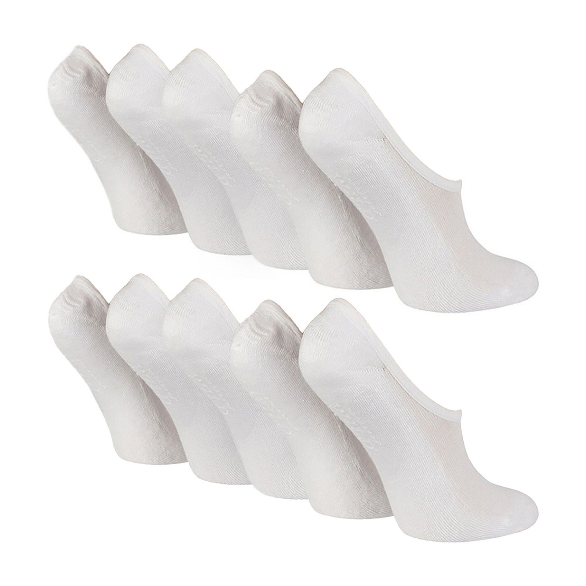 10 Pairs Ladies Bamboo No Show Socks | Invisible Socks Silicone Heel Grip
