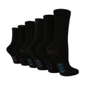 6 Pack Ladies Bamboo Socks: Plain Dress Socks with Unique Foot Patterns