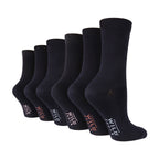 6 Pack Ladies Bamboo Socks: Plain Dress Socks with Unique Foot Patterns