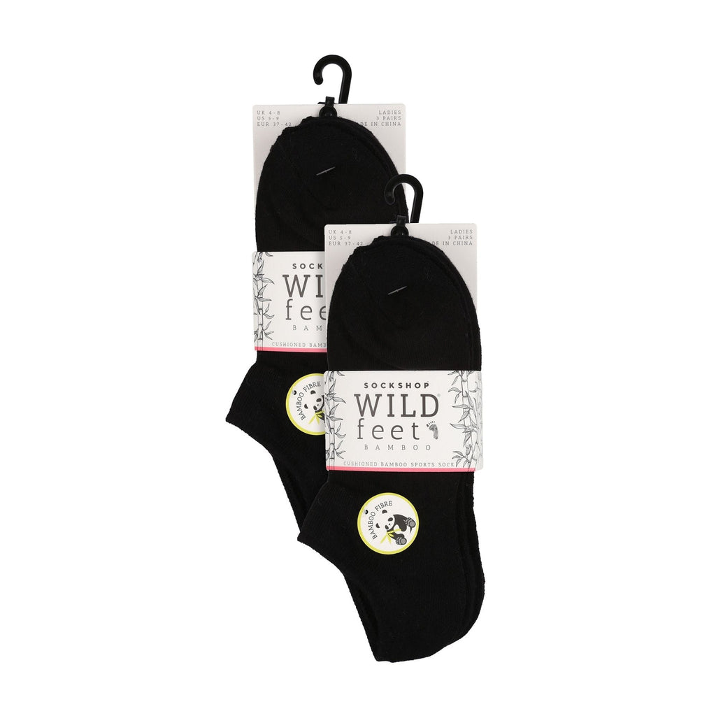 6 Pack Ladies Bamboo Sport Trainer Socks: Low Cut, Cushioned, Athletic Socks