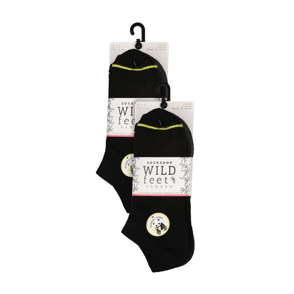 6 Pack Ladies Bamboo Sport Trainer Socks: Low Cut, Cushioned, Athletic Socks
