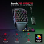 GameSir  VX2 AimSiwtch One-handed Wireless Gaming Keyboard & Mouse Kit(Black)