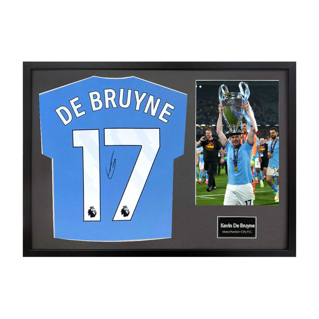Kevin De Bruyne Signed Manchester City Shirt Classic Frame