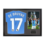 Kevin De Bruyne Signed Manchester City Shirt Classic Frame