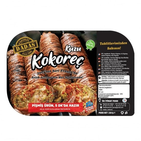 Dadas Kuzu Kokorec Pre Cooked Turkish Lamb Meat 250g