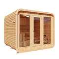 KOVE Cube Sauna 5–6 Person Outdoor Sauna – Premium Spruce Wood, 8kW Harvia Heater, Modern Cube Design