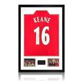 Roy Keane Signed Manchester United Shirt Premium Frame