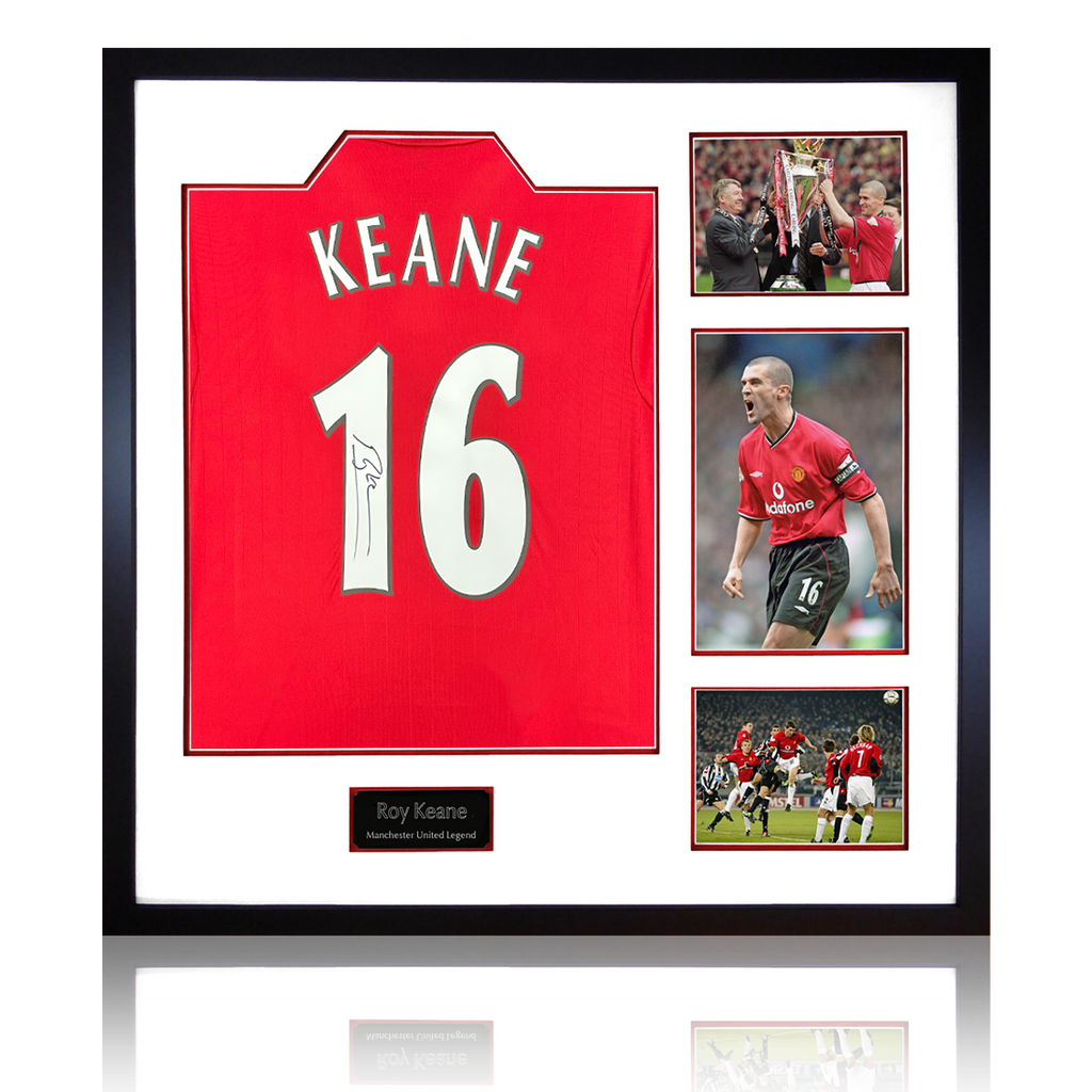 Roy Keane Signed Manchester United Shirt Elite Frame