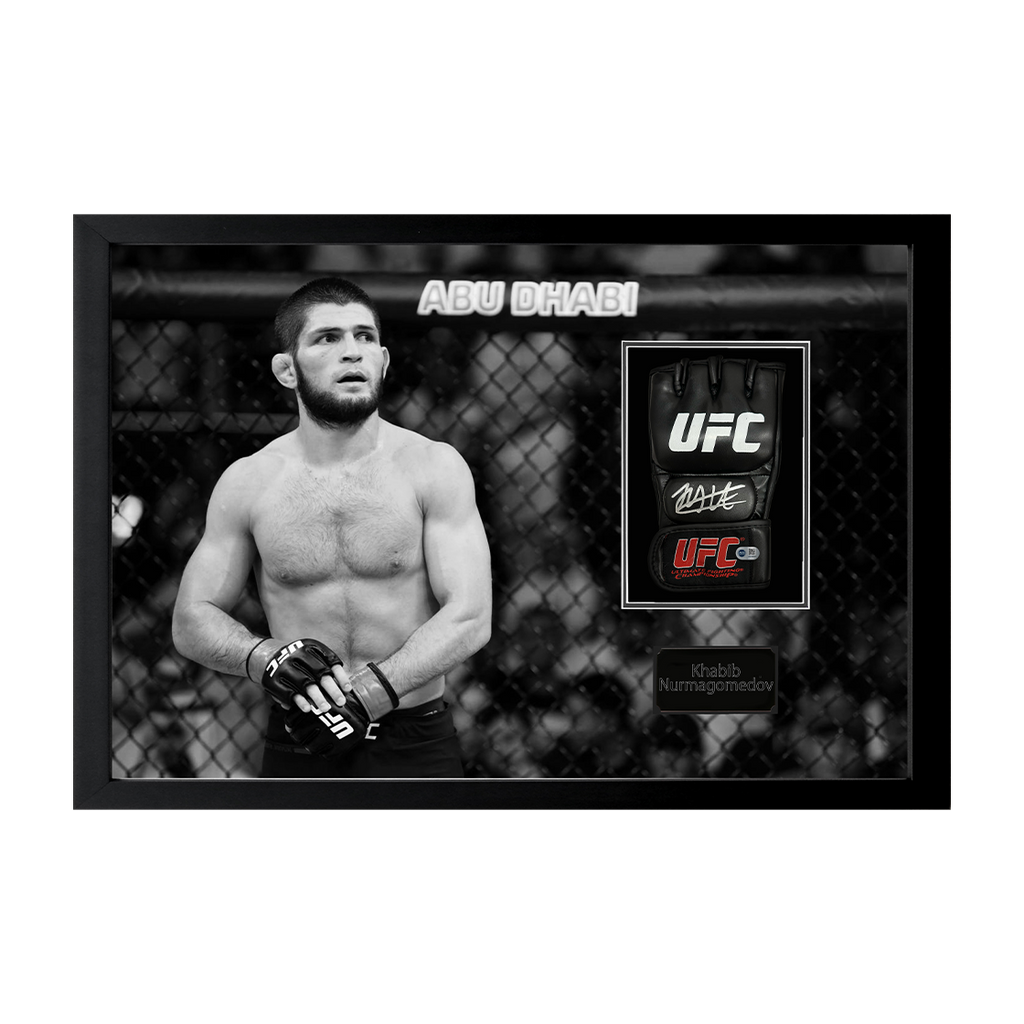 Khabib Nurmagomedov Signed UFC Mitt Iconic Frame (ACG Cart)