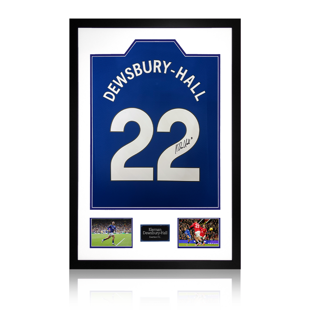 Kiernan Dewsbury-Hall Signed Everton Shirt Premium Frame
