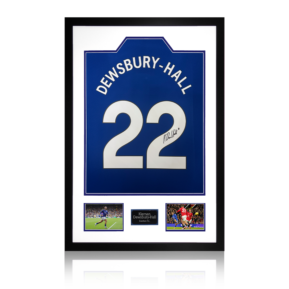 Kiernan Dewsbury-Hall Signed Everton Shirt Premium Frame