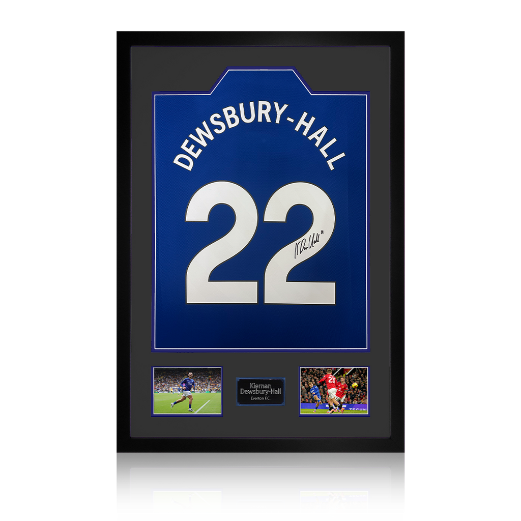 Kiernan Dewsbury-Hall Signed Everton Shirt Premium Frame