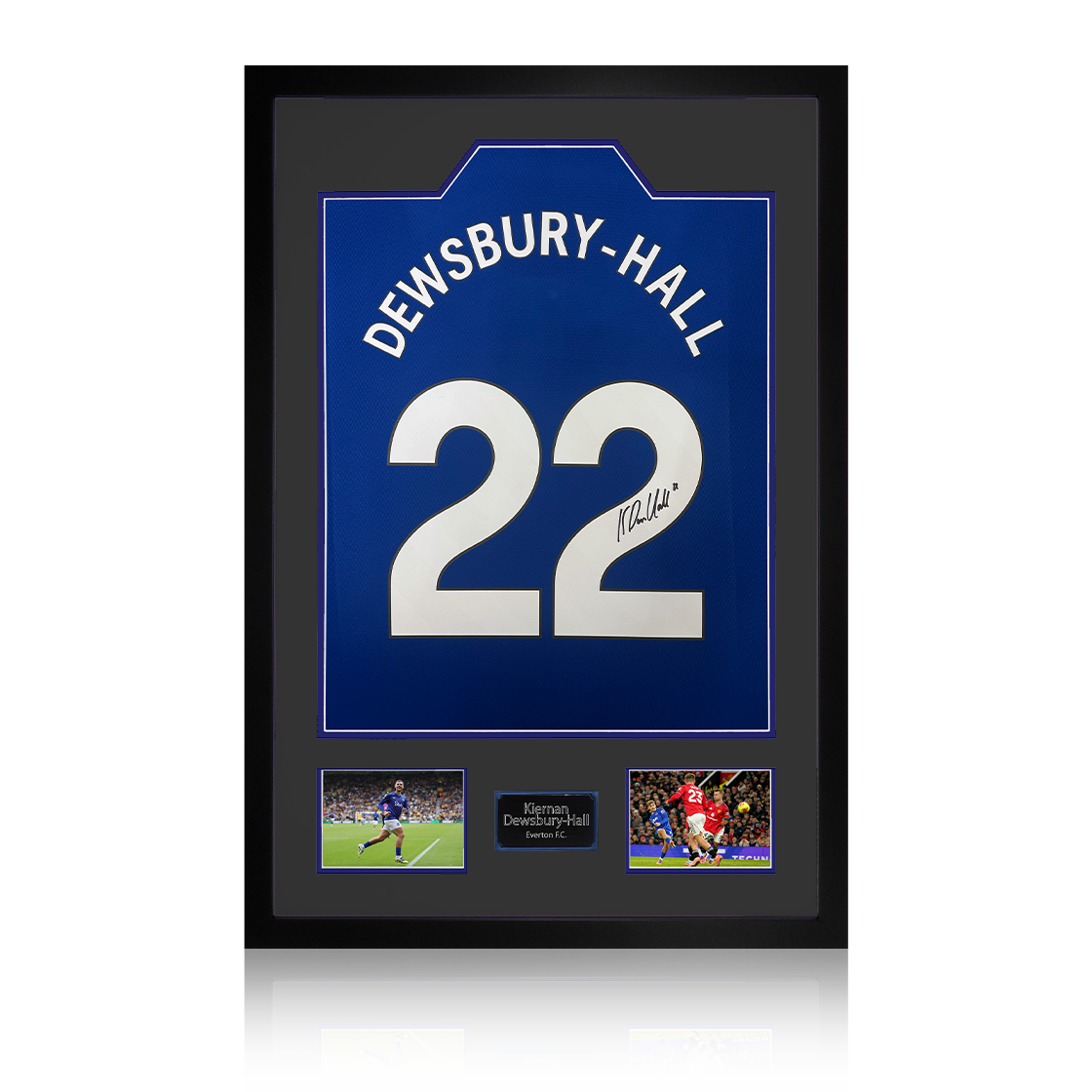 Kiernan Dewsbury-Hall Signed Everton Shirt Premium Frame