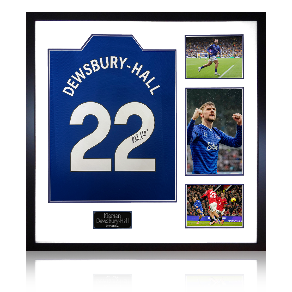 Kiernan Dewsbury-Hall Signed Everton Shirt Elite Frame
