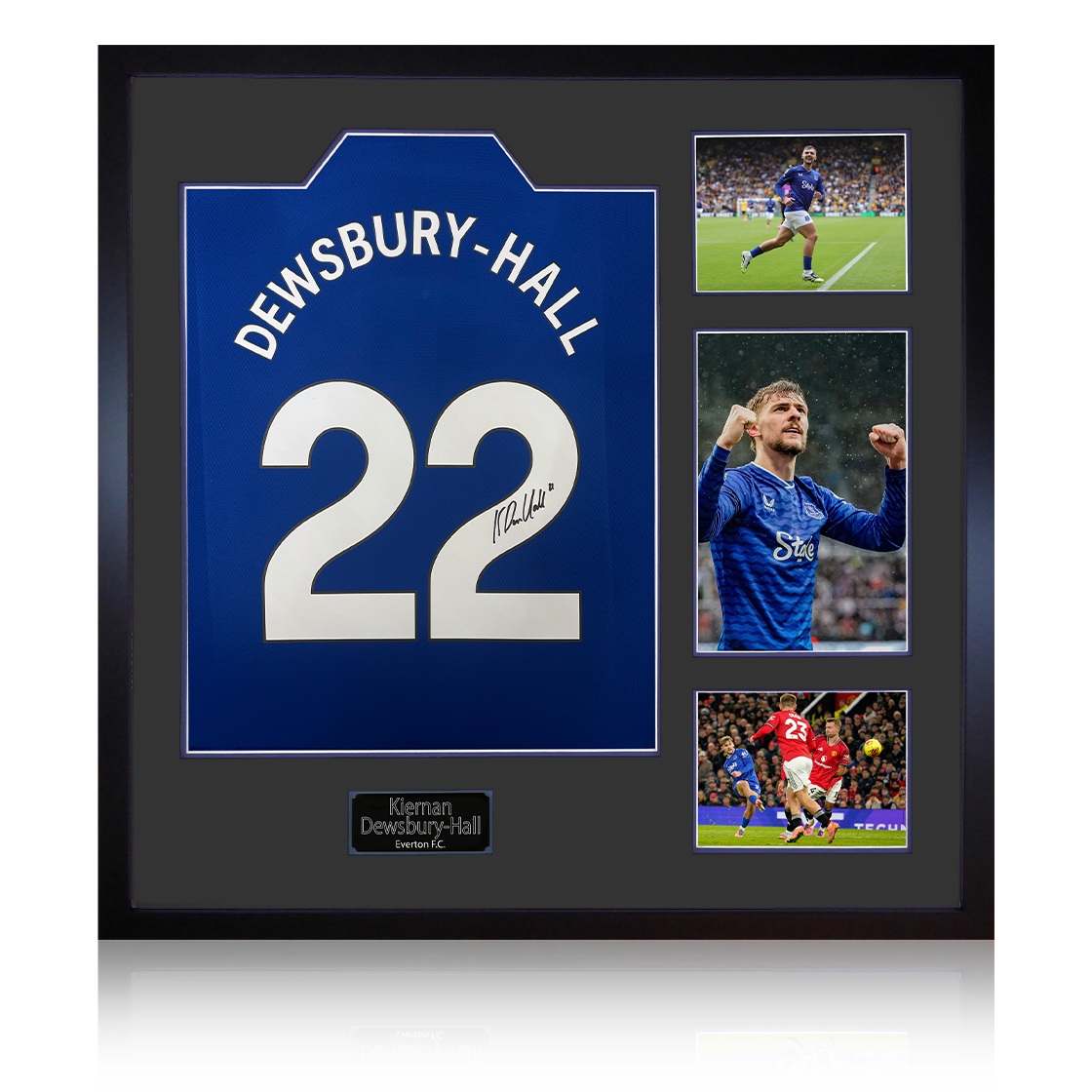 Kiernan Dewsbury-Hall Signed Everton Shirt Elite Frame