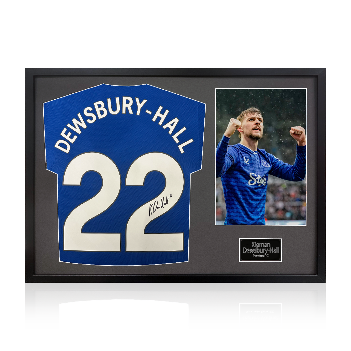 Kiernan Dewsbury-Hall Signed Everton Shirt Classic Frame