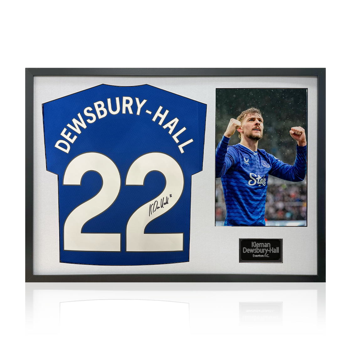 Kiernan Dewsbury-Hall Signed Everton Shirt Classic Frame