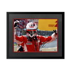 Kimi Raikkonen Signed 16x12 Image Deluxe Mount Frame (ACG Cert)