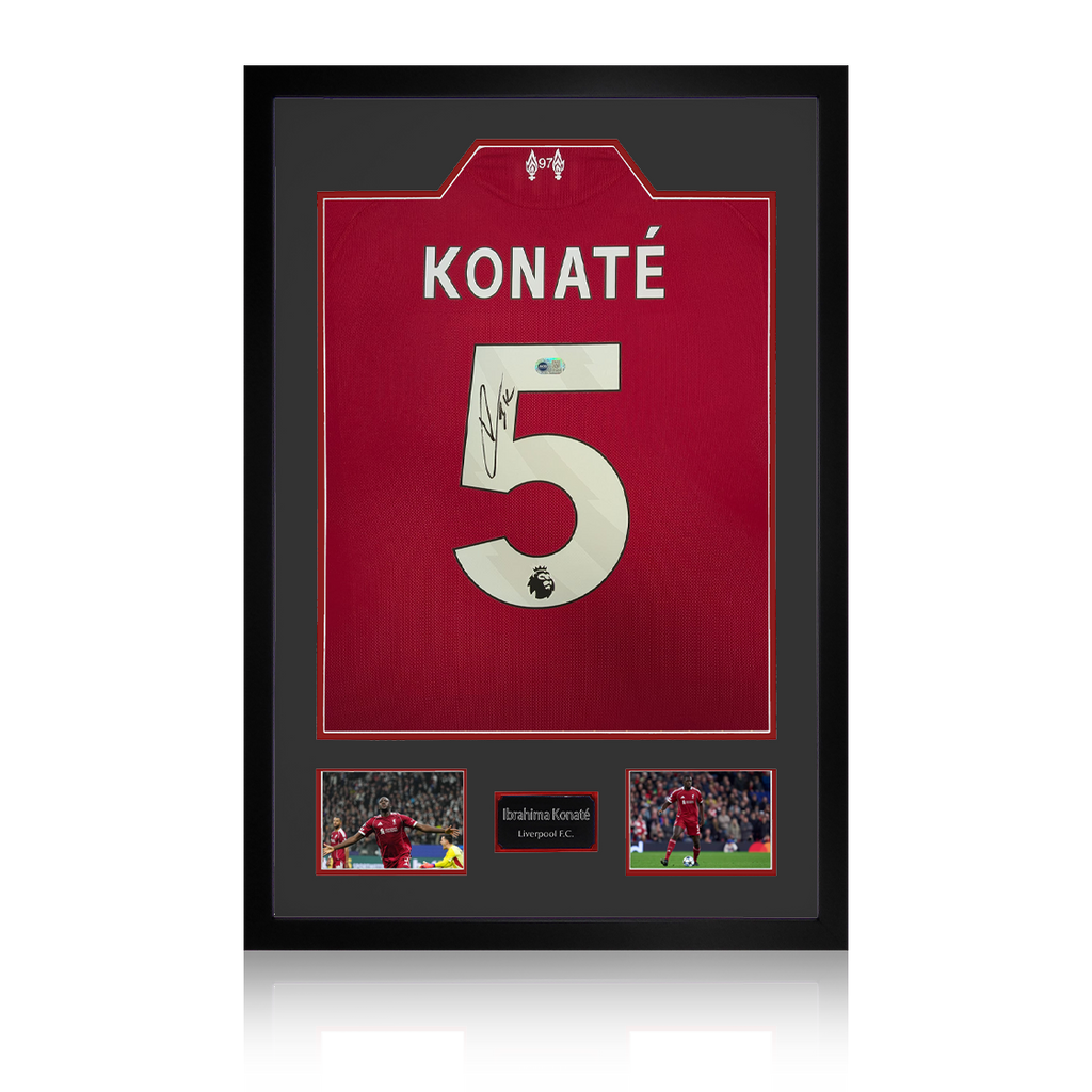 Ibrahima Konaté Signed Liverpool Shirt Premium Frame (ACG Cert)