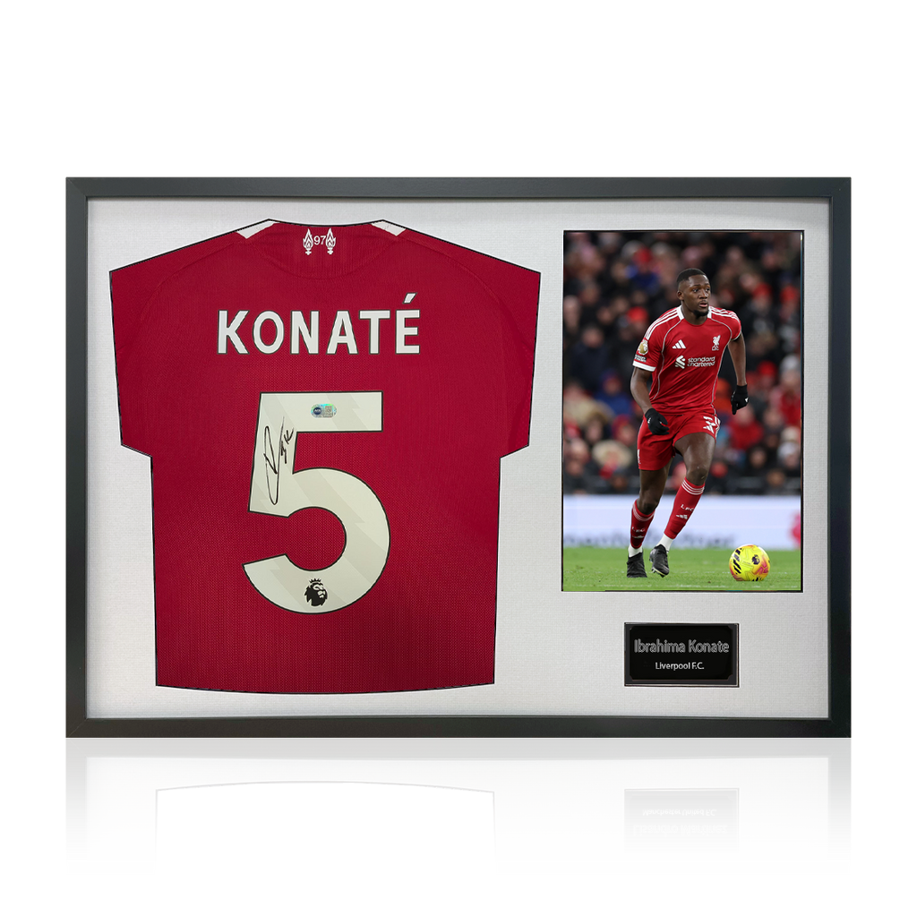Ibrahima Konaté Signed Liverpool Shirt Classic Frame (ACG Cert)