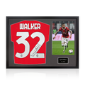 Kyle Walker Signed AC Milan Shirt Classic Frame