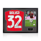 Kyle Walker Signed AC Milan Shirt Classic Frame