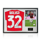 Kyle Walker Signed AC Milan Shirt Classic Frame