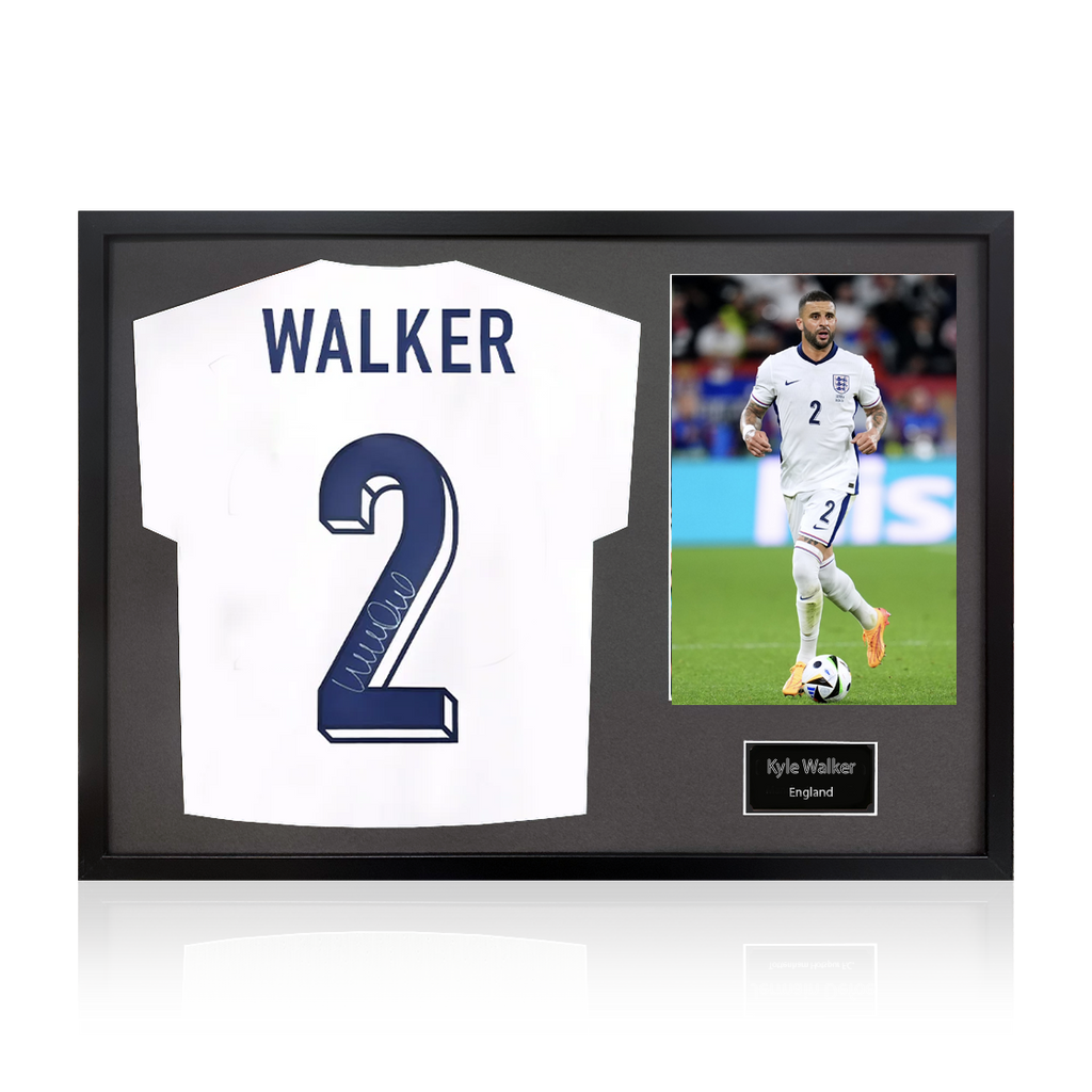 Kyle Walker Signed England Shirt Classic Frame