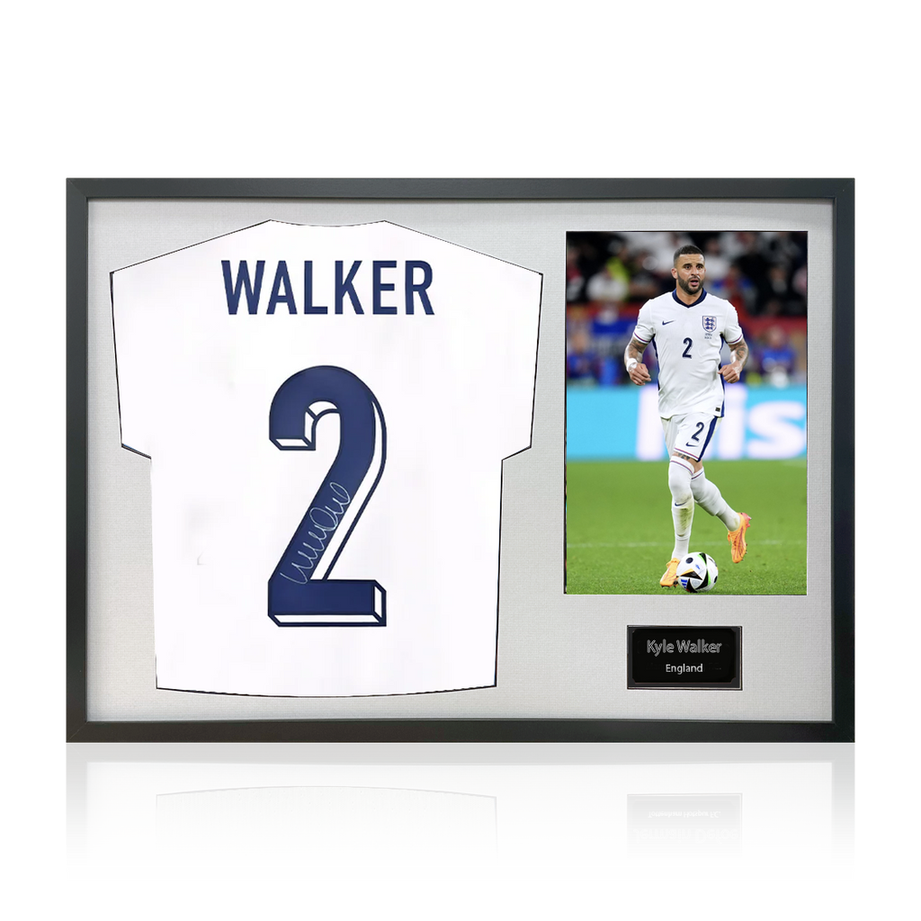 Kyle Walker Signed England Shirt Classic Frame