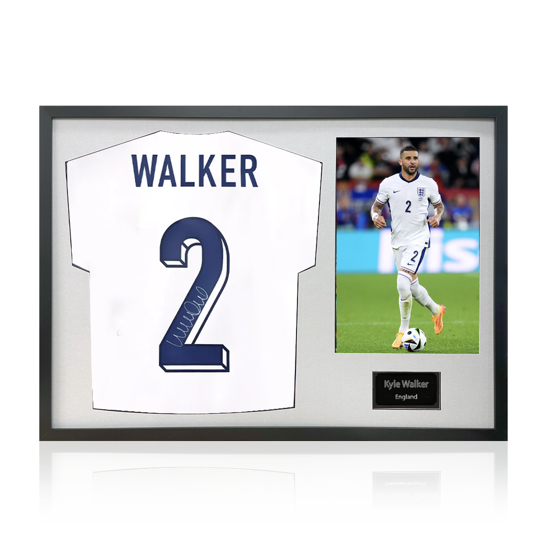 Kyle Walker Signed England Shirt Classic Frame