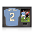 Kyle Walker Signed Manchester City Shirt Classic Frame