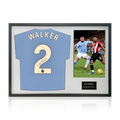 Kyle Walker Signed Manchester City Shirt Classic Frame
