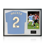 Kyle Walker Signed Manchester City Shirt Classic Frame